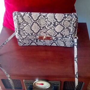 A NEW DAY CROSSBODY SNAKE SKIN BAG